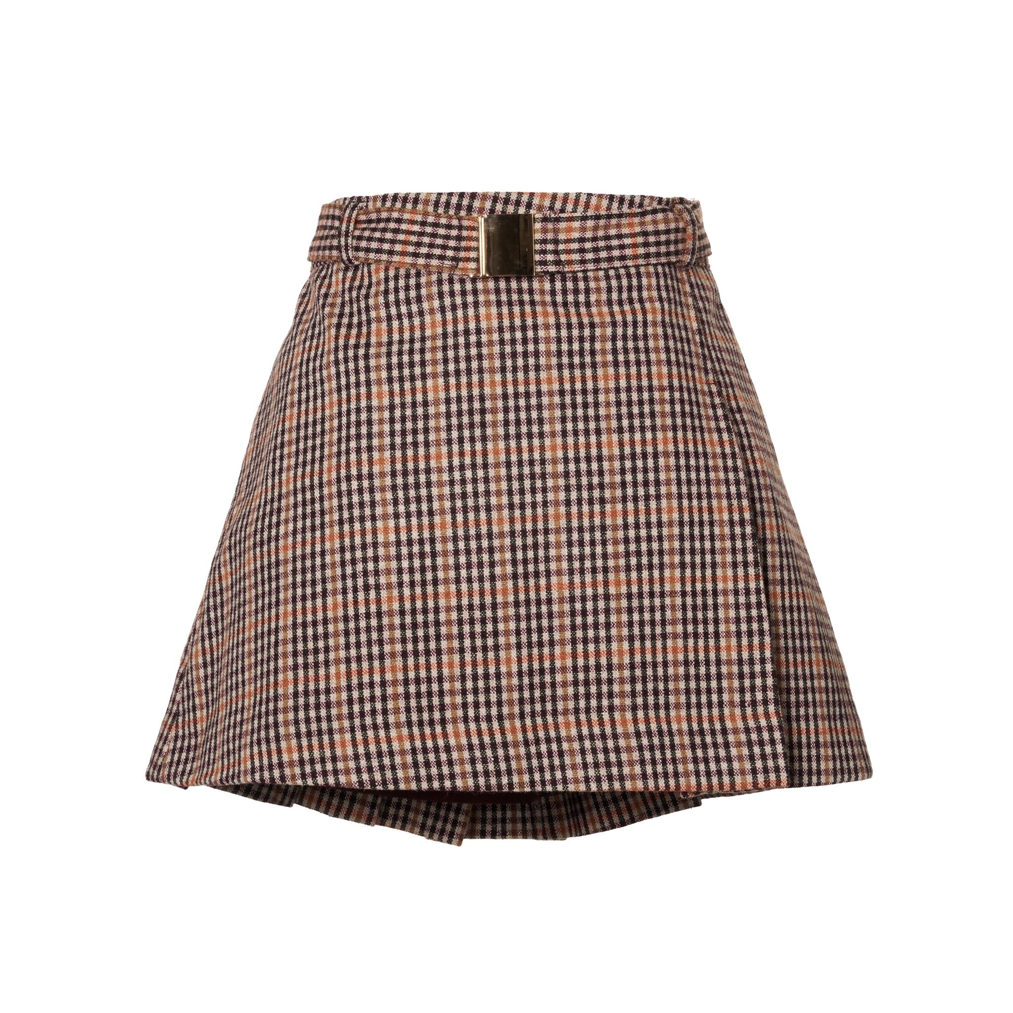 2wayチェックプリーツスカート - MEPU