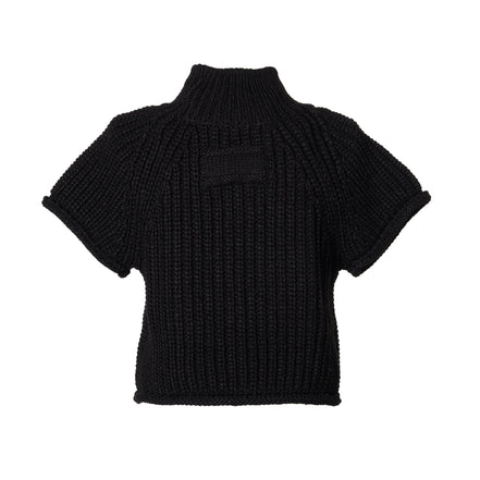 バックタグ半袖ニットトップス - MEPU