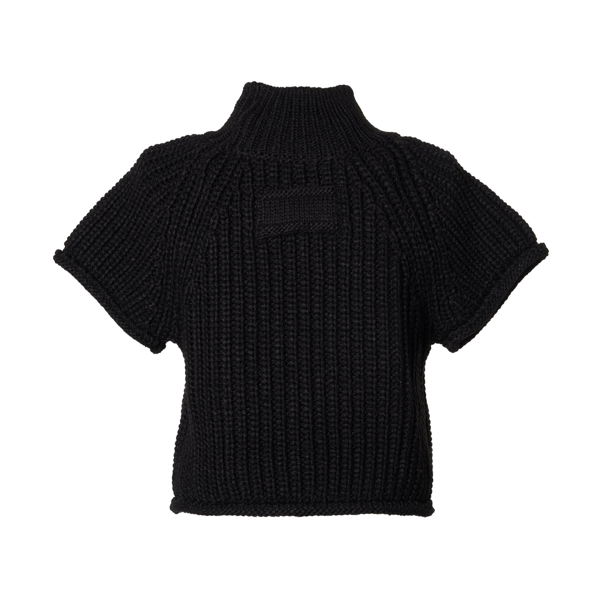 バックタグ半袖ニットトップス - MEPU