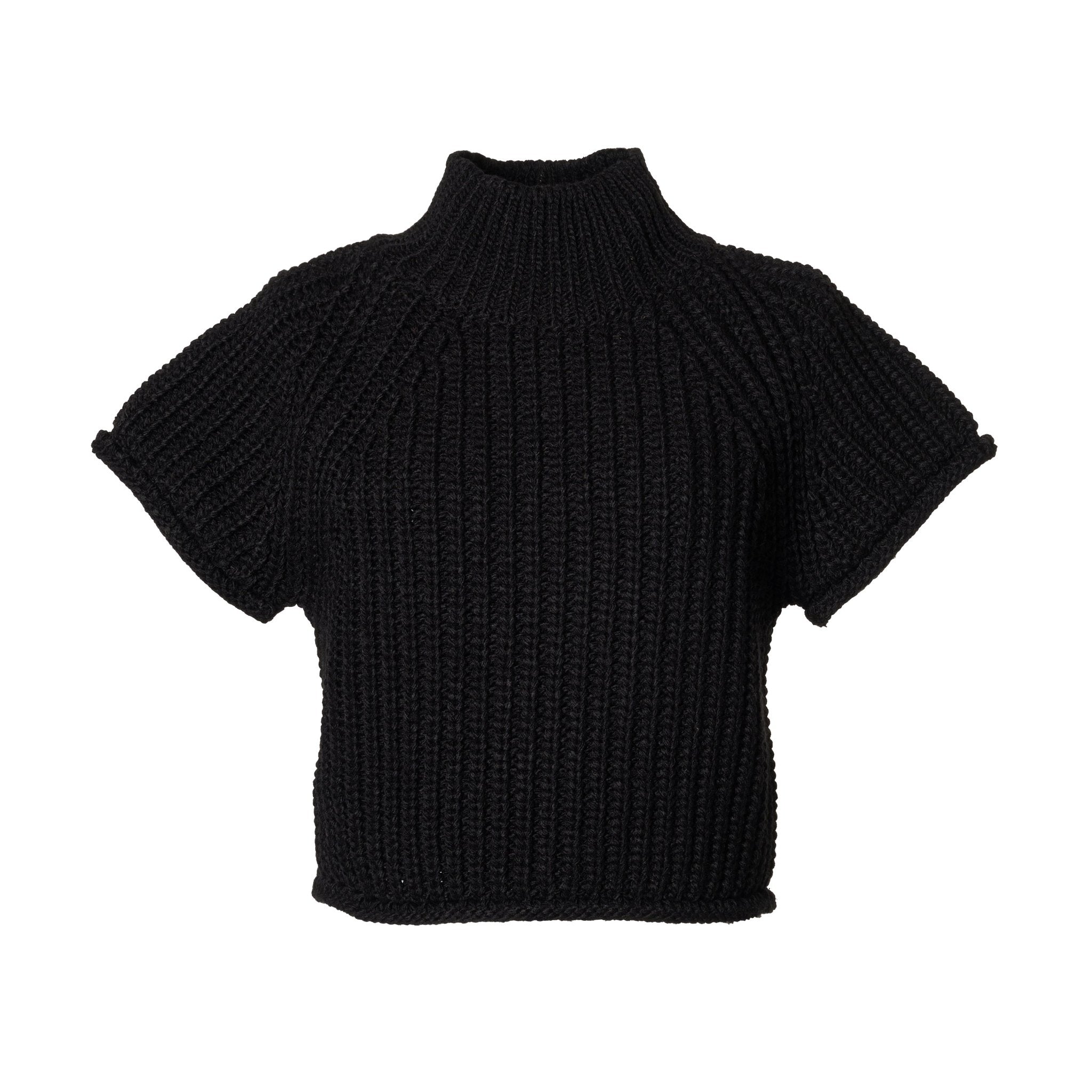 バックタグ半袖ニットトップス - MEPU