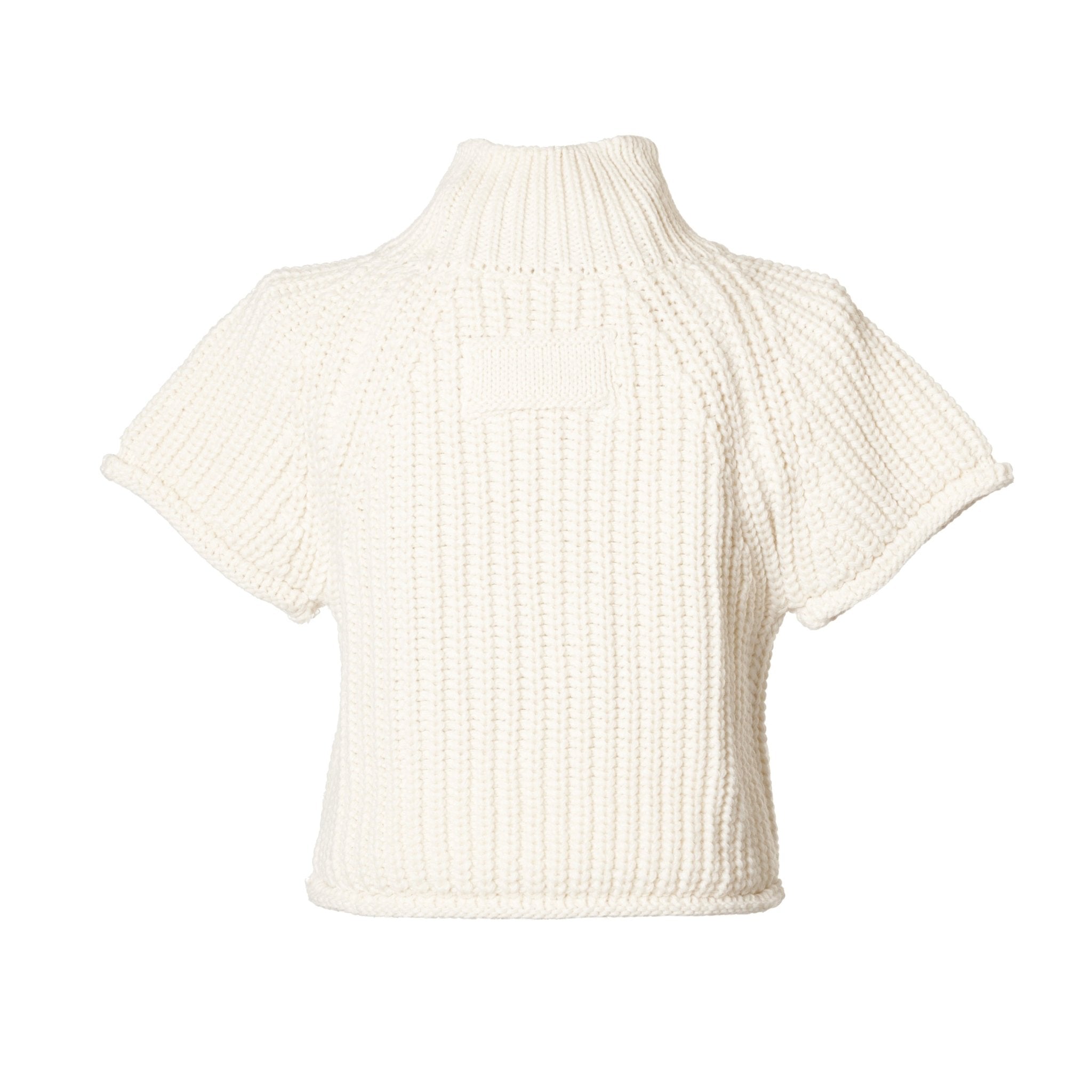 バックタグ半袖ニットトップス - MEPU