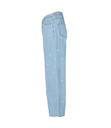 ハートドット・ストレートデニムパンツ - MEPU