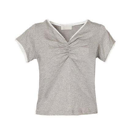 フロントギャザーTシャツ - MEPU